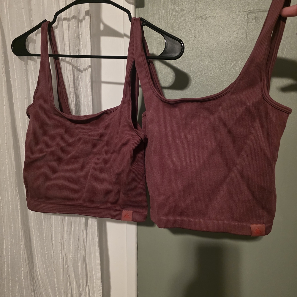 Women's Ribbed Tank Top - Mauve